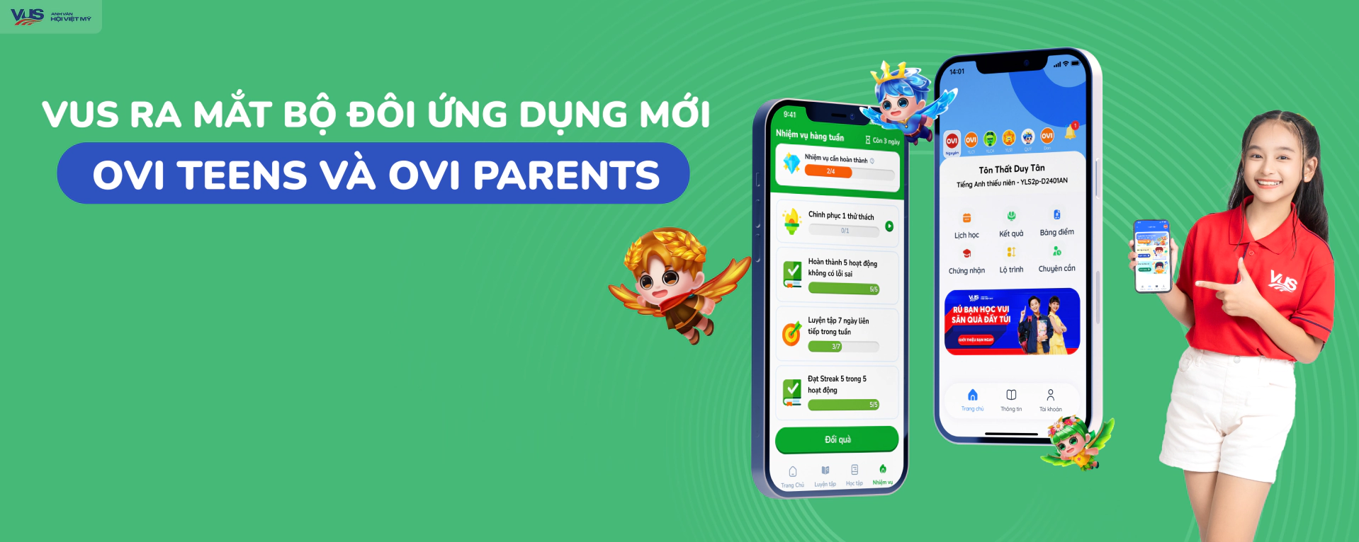 VUS ra mắt bộ đôi ứng dụng độc quyền Ovi Parents & Ovi Teens - Nâng cao trải nghiệm học tập cho Phụ Huynh - Học viên Young Leaders