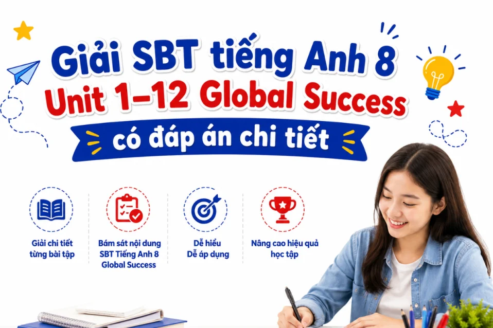 Giải SBT tiếng Anh 8 Unit 1–12 Global Success có đáp án chi tiết