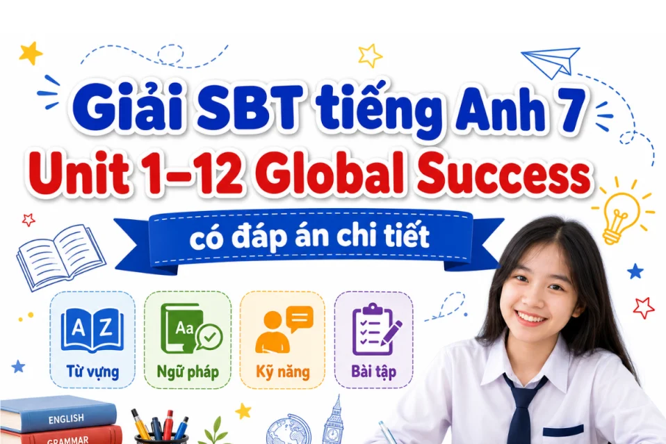 Giải SBT tiếng Anh 7 Unit 1–12 Global Success có đáp án chi tiết