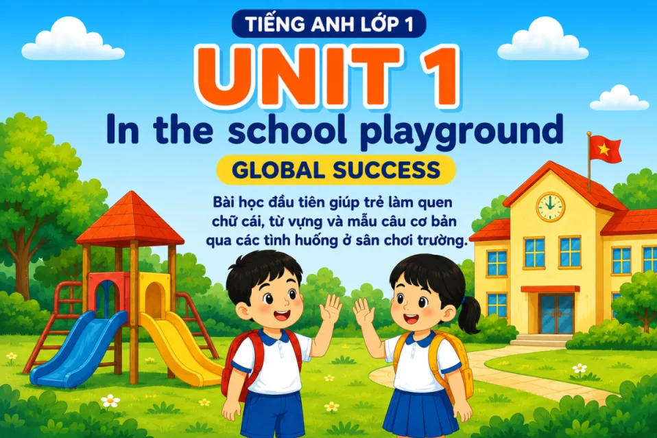 Cách học Tiếng Anh lớp 1 Unit 1 Global Success In the school playground