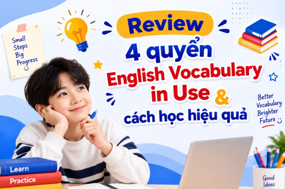 English Vocabulary in Use (4 quyển): Review + cách học hiệu quả