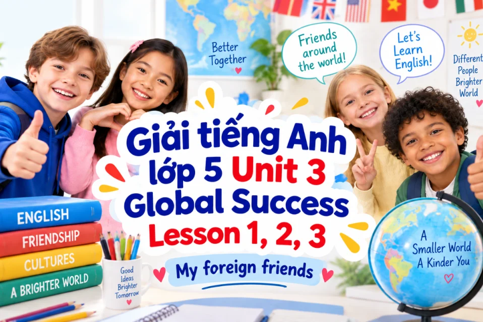Tiếng Anh lớp 5 Unit 3 Global Success: Từ vựng, ngữ pháp, soạn SGK & bài tập