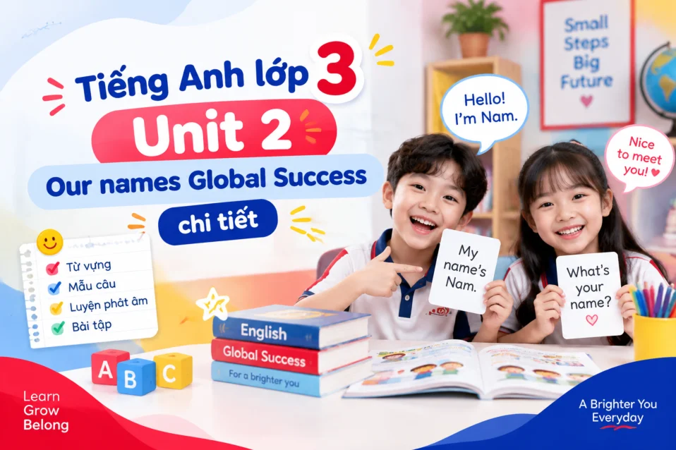 Hướng dẫn học Tiếng Anh lớp 3 Unit 2 Our names Global Success