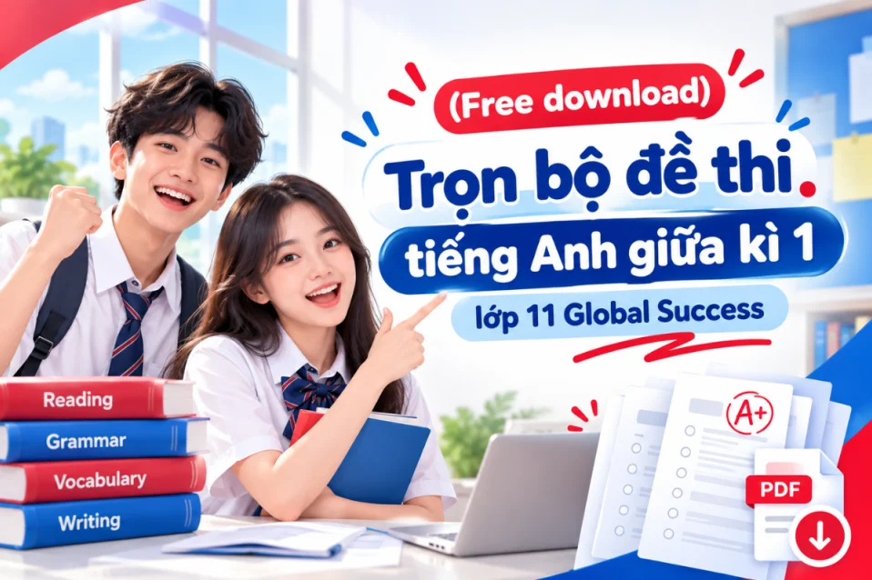 (Free download) Trọn bộ đề thi tiếng Anh giữa kì 1 lớp 11 Global Success