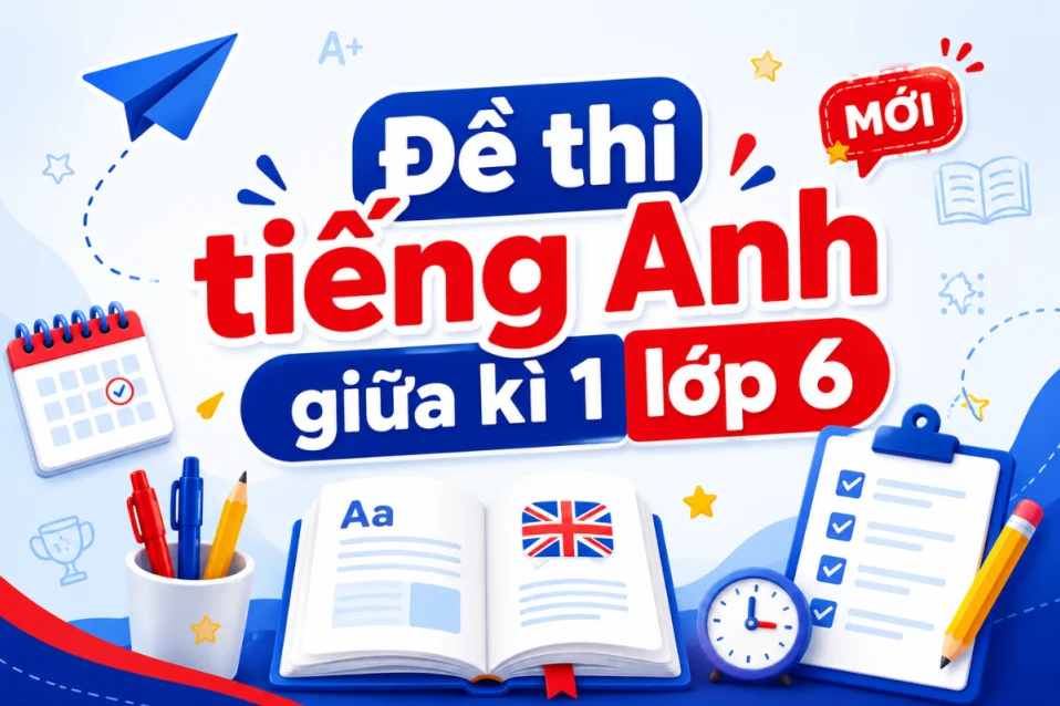[MỚI] Bộ đề thi tiếng Anh giữa kì 1 lớp 6 Global Success có đáp án