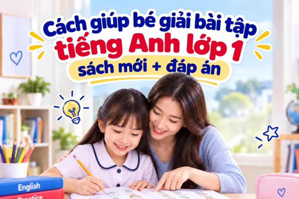 Tra cứu nguồn giải bài tập tiếng Anh lớp 1 + cách hướng dẫn bé làm bài