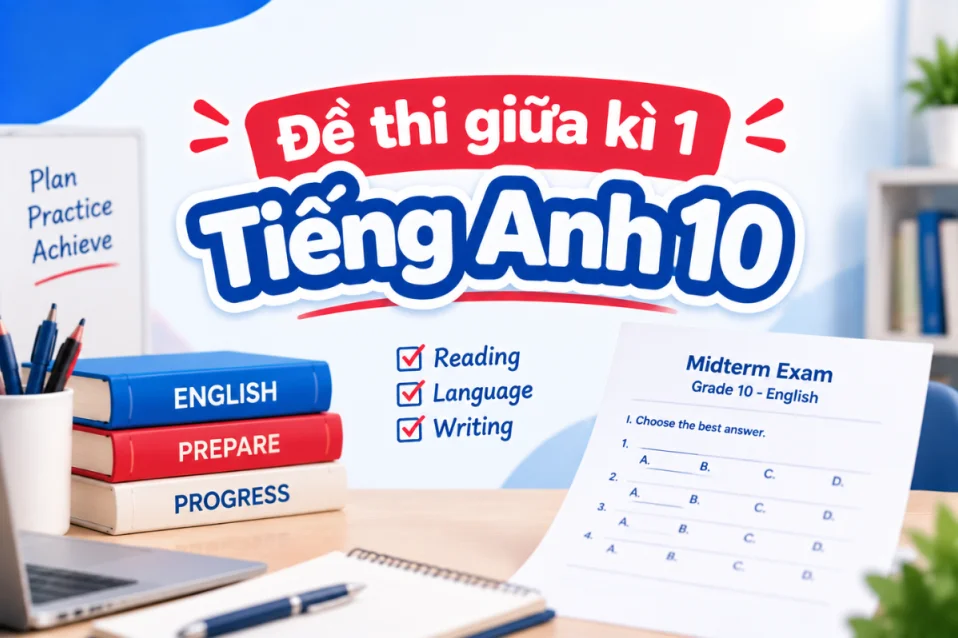[MỚI] Bộ đề thi giữa kì 1 tiếng Anh 10 Global Success và lời giải