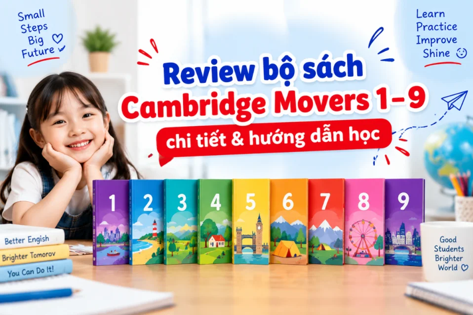 Review chi tiết bộ sách Cambridge Movers 1–9 và cách thực hành